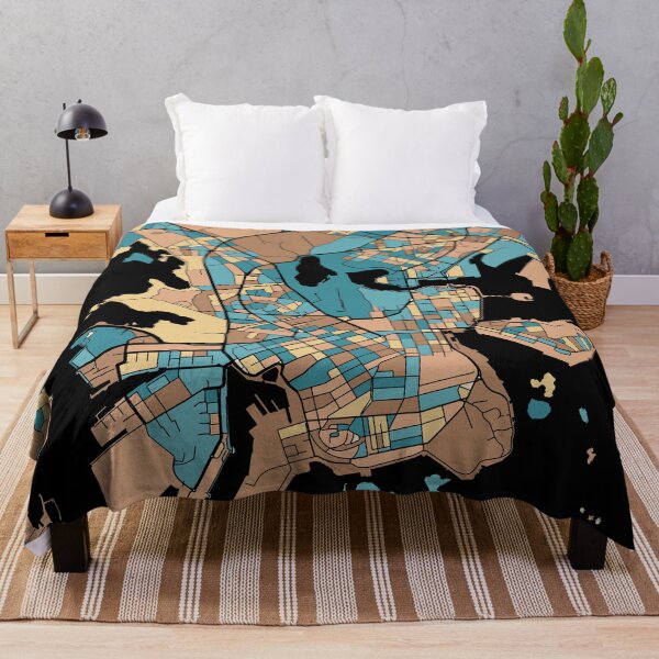 Item preview, Helsinki Map Pattern in Mid Century Pastel designed and sold by PatternMaps.