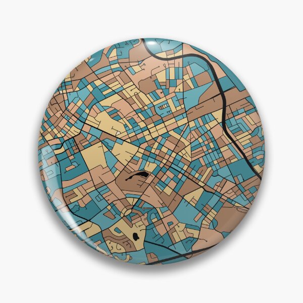 Item preview, Kitchener Map Pattern in Mid Century Pastel designed and sold by PatternMaps.