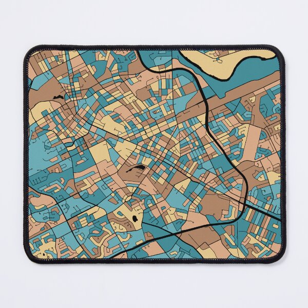 Item preview, Kitchener Map Pattern in Mid Century Pastel designed and sold by PatternMaps.