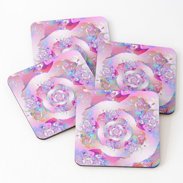 Item preview, First Rose Pink Abstract Flowers Floral Pattern  designed and sold by Vicky Brago-Mitchell®.