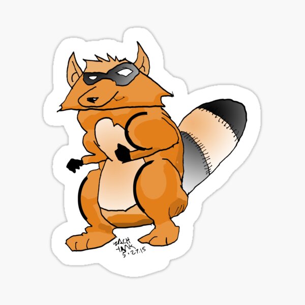 Cartoon Raccoon Sticker