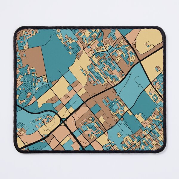Item preview, Laval Map Pattern in Mid Century Pastel designed and sold by PatternMaps.