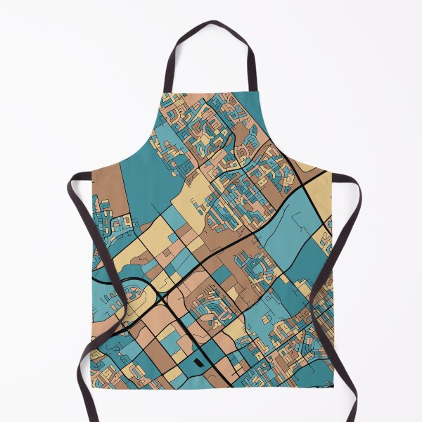 Item preview, Laval Map Pattern in Mid Century Pastel designed and sold by PatternMaps.
