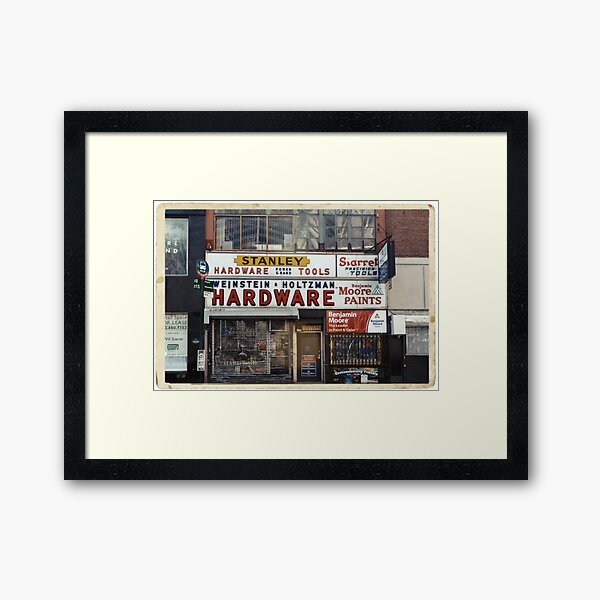 Weinstein & Holtzman Hardware - New York City Store Sign Kodachrome Postcards Framed Art Print