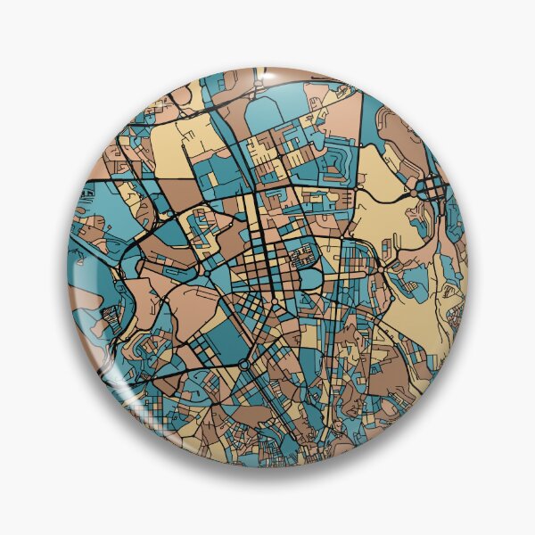 Item preview, Lisbon Map Pattern in Mid Century Pastel designed and sold by PatternMaps.