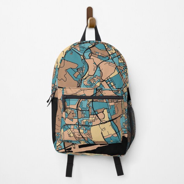 Item preview, Lisbon Map Pattern in Mid Century Pastel designed and sold by PatternMaps.