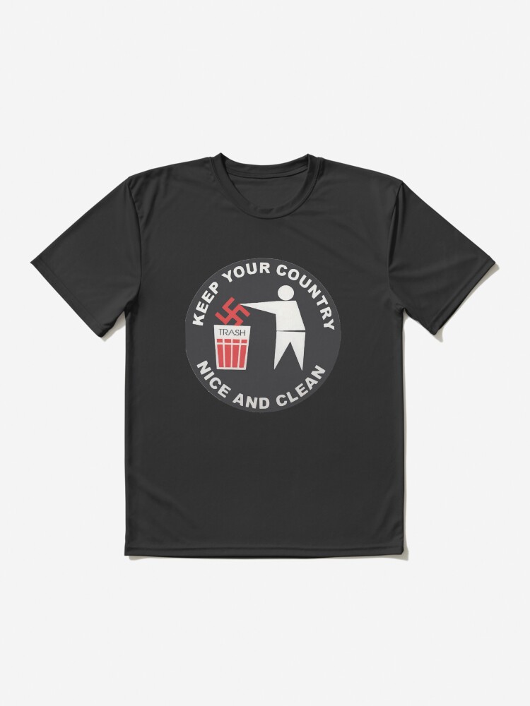 Imagen 2 de 7, Camiseta deportiva con la obra Mantenga limpio su país: antinazi., diseñada y vendida por luonngongg.