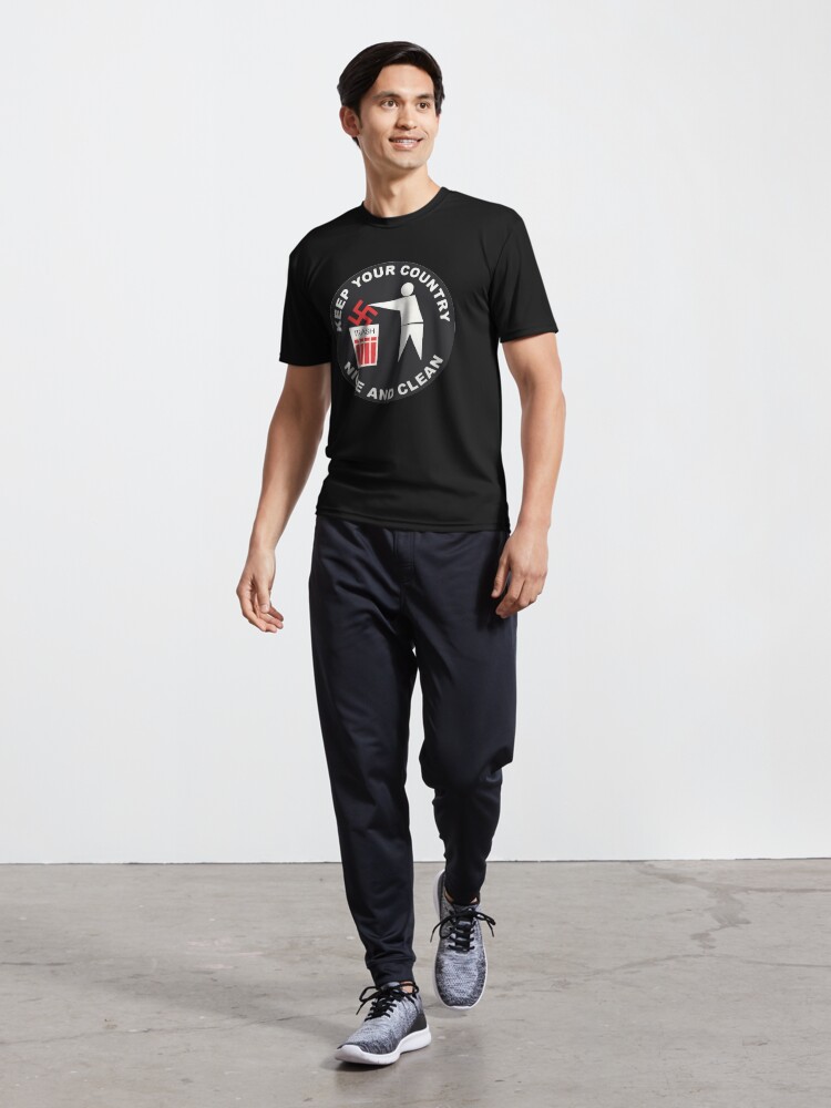 Imagen 5 de 7, Camiseta deportiva con la obra Mantenga limpio su país: antinazi., diseñada y vendida por luonngongg.
