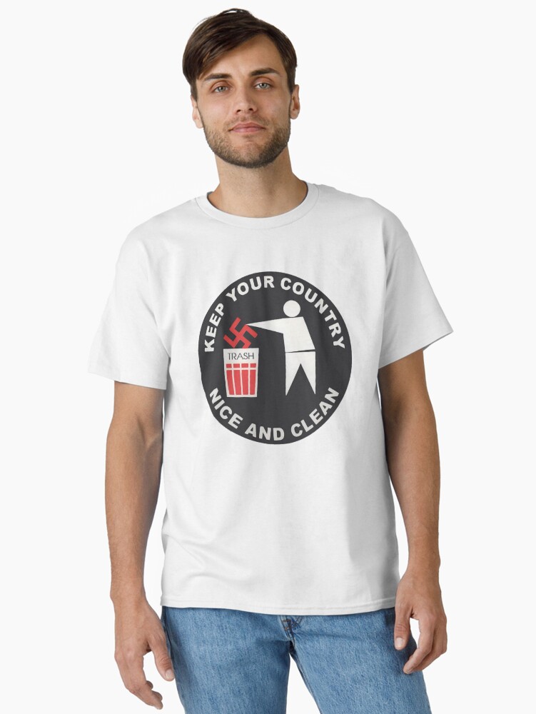 Thumbnail 1 of 7, Classic T-Shirt, Keep Your Country Clean - Anti-Nazi. designed and sold by luonngongg.
