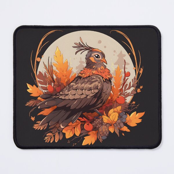 Item preview, Ruffed Grouse in Calm Moonlit Scene designed and sold by InkedBeasts.