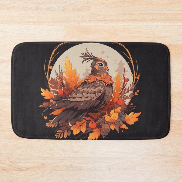 Item preview, Ruffed Grouse in Calm Moonlit Scene designed and sold by InkedBeasts.
