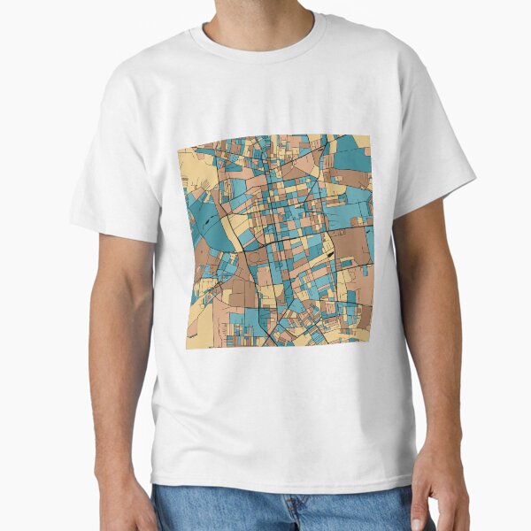 Item preview, Lódz Map Pattern in Mid Century Pastel designed and sold by PatternMaps.