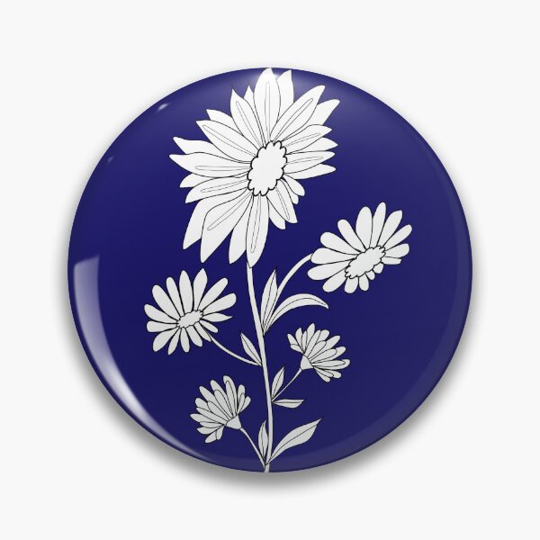 Item preview, Aster daisy flower - September birth month flower  designed and sold by ahahdodo.
