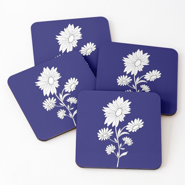 Item preview, Aster daisy flower - September birth month flower  designed and sold by ahahdodo.