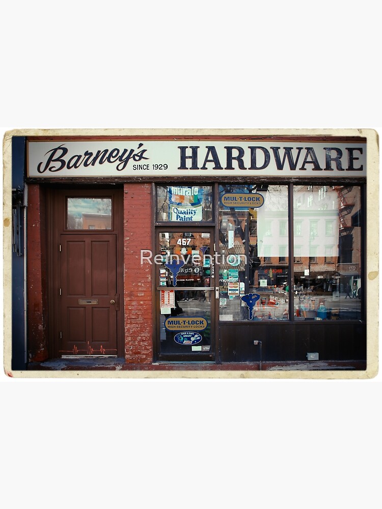 "Barney's Hardware New York City Store Sign Kodachrome Postcards " Photographic Print for Sale