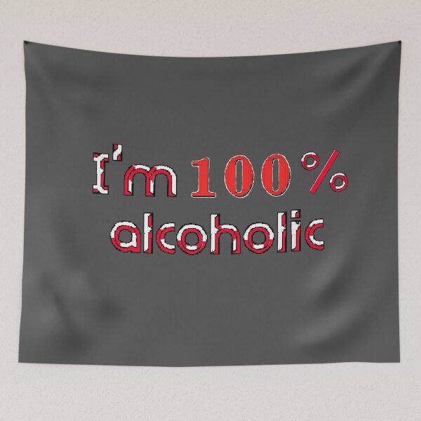 Item preview, I'm 100 % alcoholic  Alka, I love you every day pixel art designed and sold by 4rpixs.