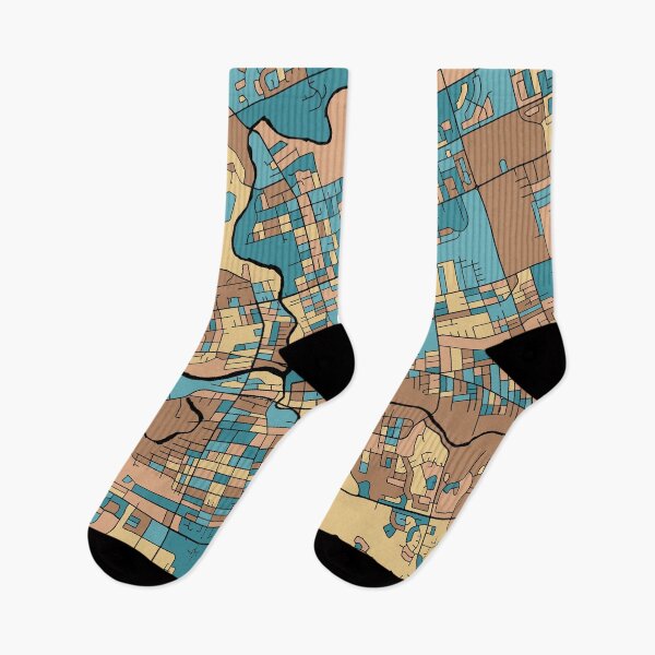Item preview, London Map Pattern in Mid Century Pastel designed and sold by PatternMaps.