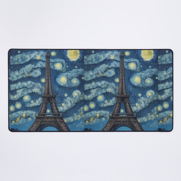 Item preview, Starry Night in Paris Van gogh Style Eiffel Tower Painting for Van gogh Lovers designed and sold by Vangoholic.