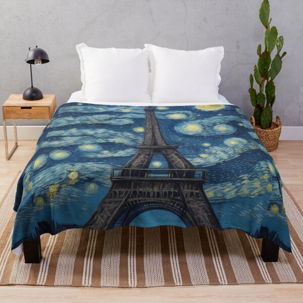 Item preview, Starry Night in Paris Van gogh Style Eiffel Tower Painting for Van gogh Lovers designed and sold by Vangoholic.