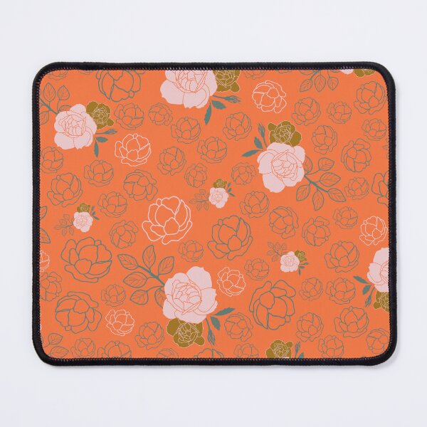 Item preview, GEOMETRIC ORANGE ROSE FLORAL PATTERN designed and sold by sheseddit.