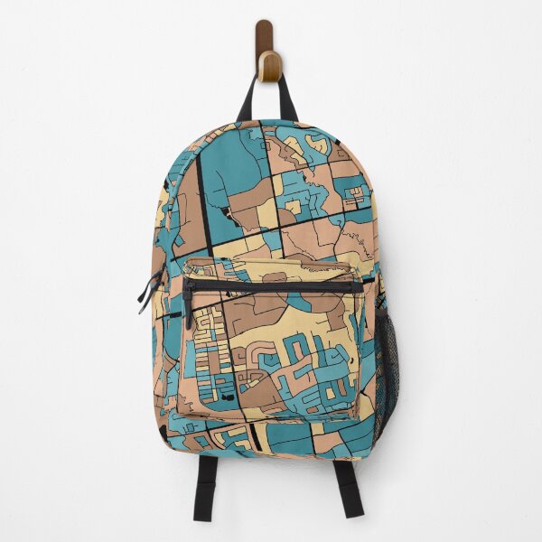 Item preview, Markham Map Pattern in Mid Century Pastel designed and sold by PatternMaps.