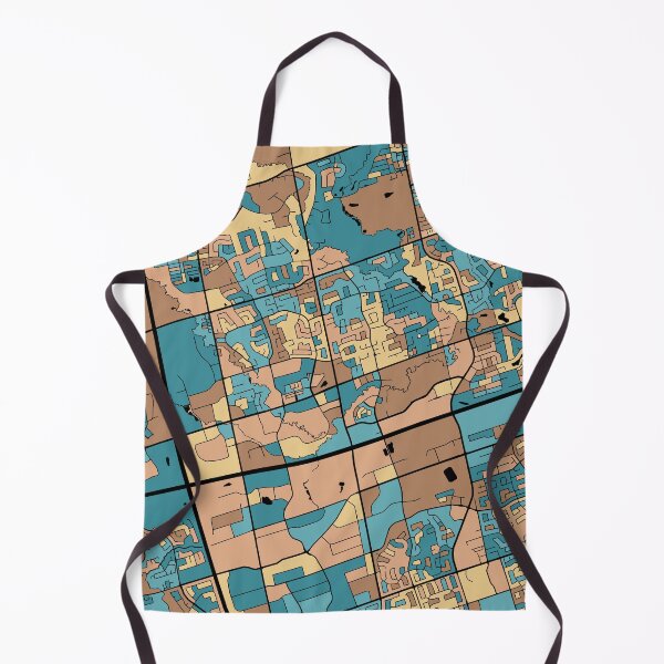 Item preview, Markham Map Pattern in Mid Century Pastel designed and sold by PatternMaps.