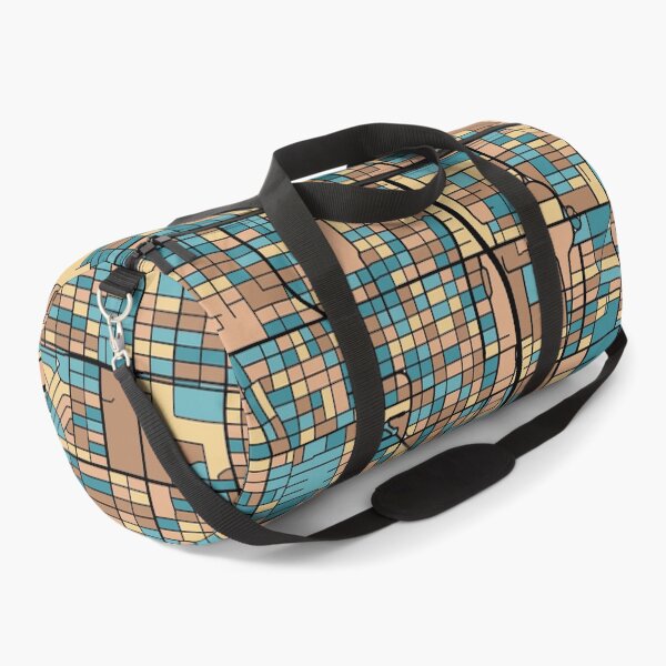Item preview, Oklahoma City Map Pattern in Mid Century Pastel designed and sold by PatternMaps.