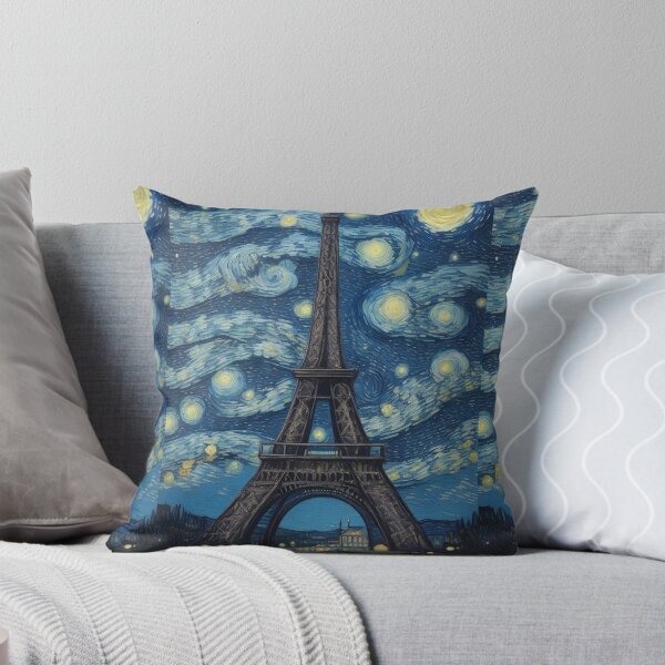 Item preview, Starry Night in Paris Van gogh Style Eiffel Tower Painting for Van gogh Lovers designed and sold by Vangoholic.
