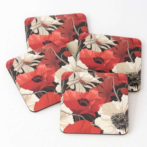 Item preview, Poppies Mosaic designed and sold by TheFrenchVegan.