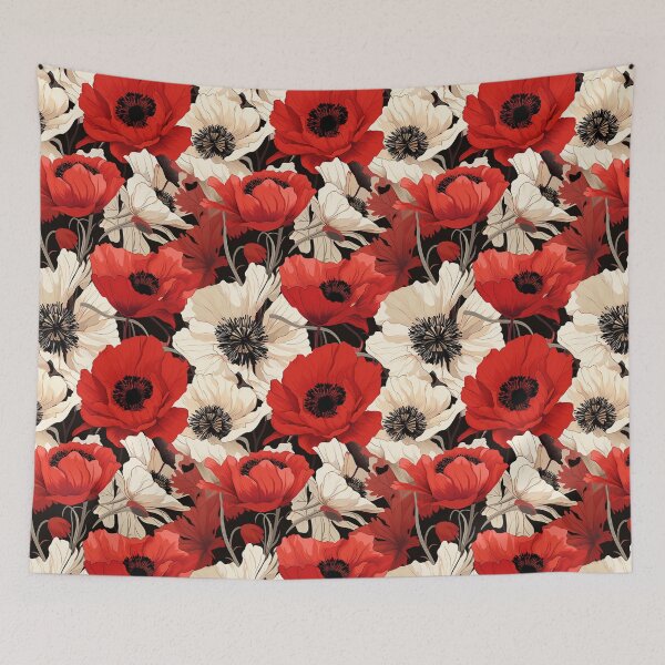 Item preview, Poppies Mosaic designed and sold by TheFrenchVegan.
