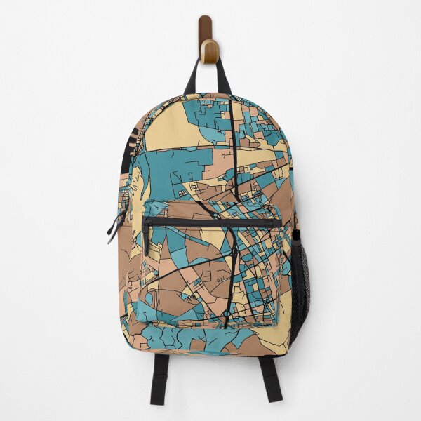 Item preview, Palermo Map Pattern in Mid Century Pastel designed and sold by PatternMaps.
