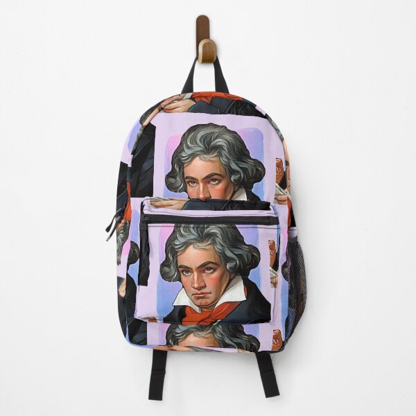 Item preview, German Composer Ludwig van Beethoven - purple pink - illustration designed and sold by Litstoy.