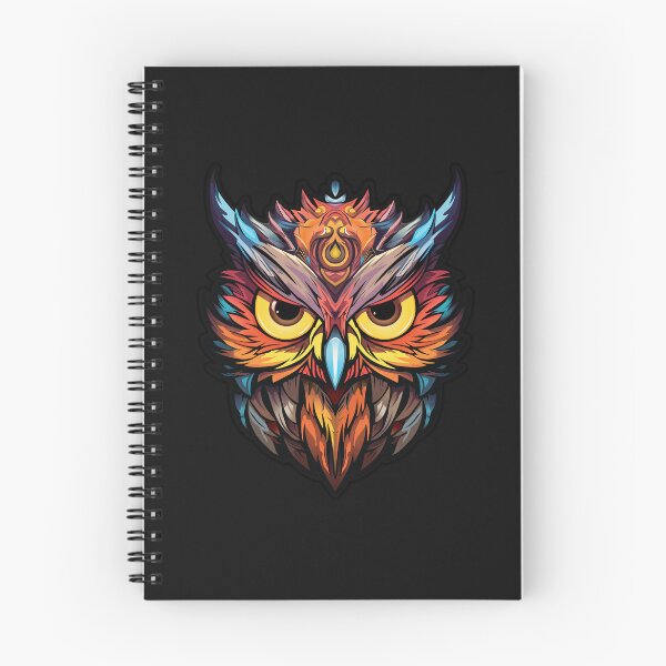 Item preview, Colorful Owl Starring into the Abyss designed and sold by RRMStudios.