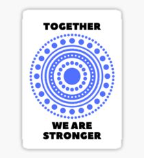 Together We Are Stronger - Dark Blue - Dissociative Identity Disorder Merch Sticker