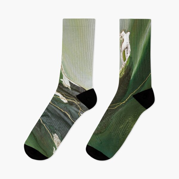 Item preview, Green Abstract Art Resembling Depth or Waves designed and sold by RaspberryEM.