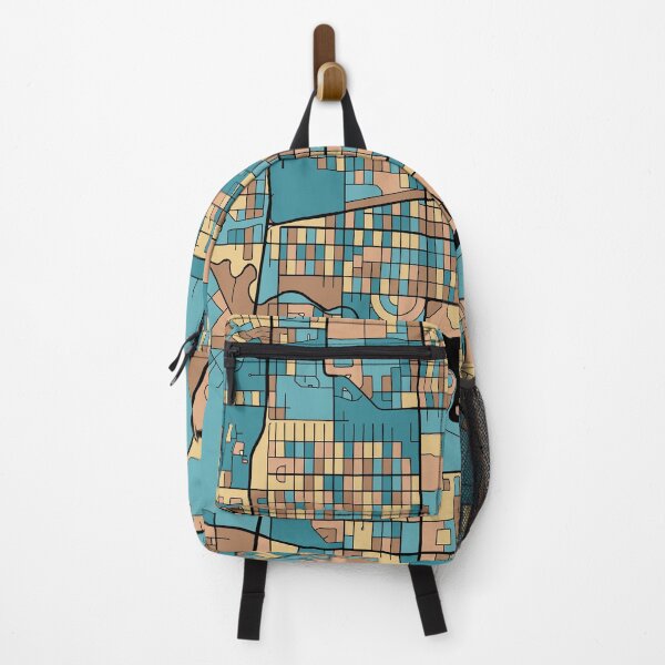 Item preview, Regina Map Pattern in Mid Century Pastel designed and sold by PatternMaps.