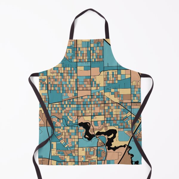 Item preview, Regina Map Pattern in Mid Century Pastel designed and sold by PatternMaps.