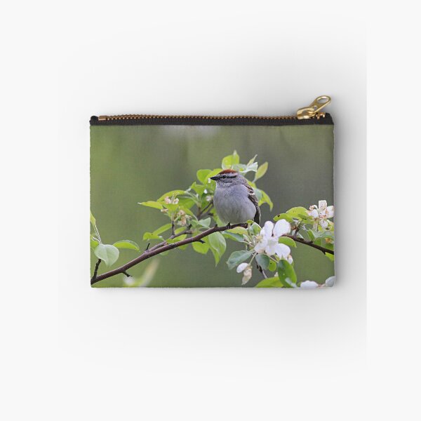 Item preview, Chipping Sparrow perched on branch with blossoms designed and sold by Linda Crockett.