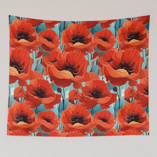 Item preview, Vibrant Poppies Medley designed and sold by TheFrenchVegan.