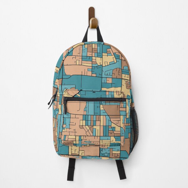 Item preview, Surrey Map Pattern in Mid Century Pastel designed and sold by PatternMaps.