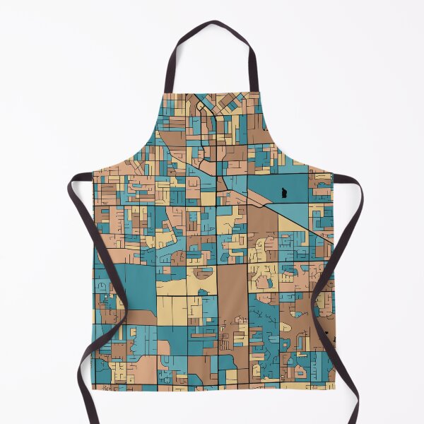 Item preview, Surrey Map Pattern in Mid Century Pastel designed and sold by PatternMaps.