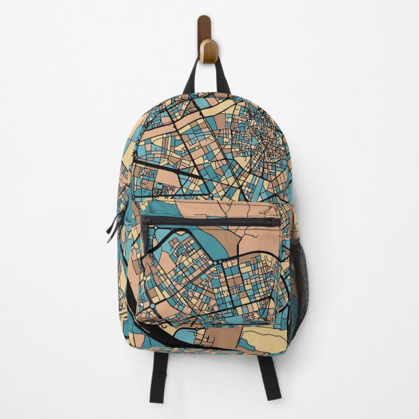 Item preview, Valencia Map Pattern in Mid Century Pastel designed and sold by PatternMaps.