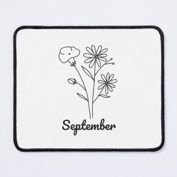 Item preview, September Girl Birth Month Flower Morning glory & Aster - birthday gift minimal vintage hand-draw designed and sold by TNwandesignart.