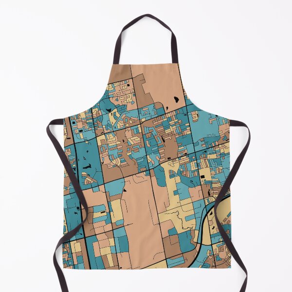 Item preview, Vaughan Map Pattern in Mid Century Pastel designed and sold by PatternMaps.
