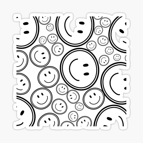 Smiley Face Doodle Stickers for Sale
