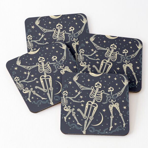 Item preview, Moonlit Skeleton Soiree: Halloween Flag designed and sold by FemmeFlair.