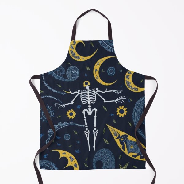 Item preview, Dancing Skeletons and Crescent Moons Halloween Flag designed and sold by FemmeFlair.
