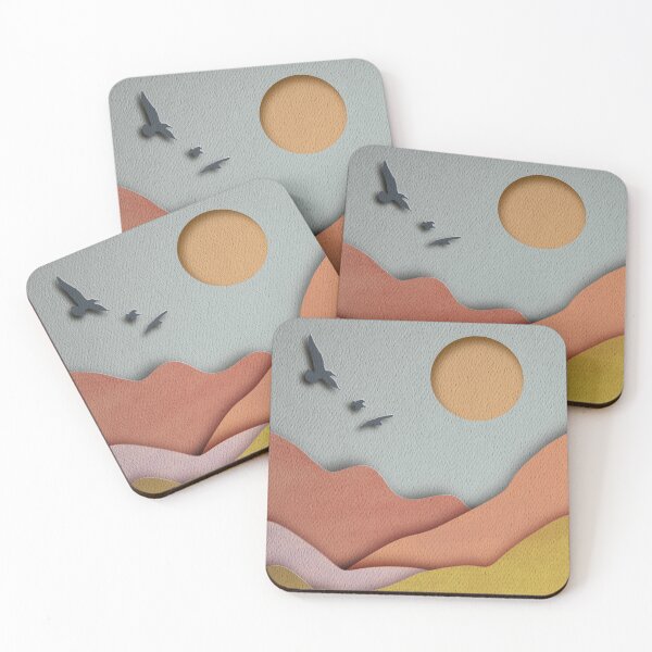 Item preview, Mountain Landscape birds in flight designed and sold by Sandra Nugent.