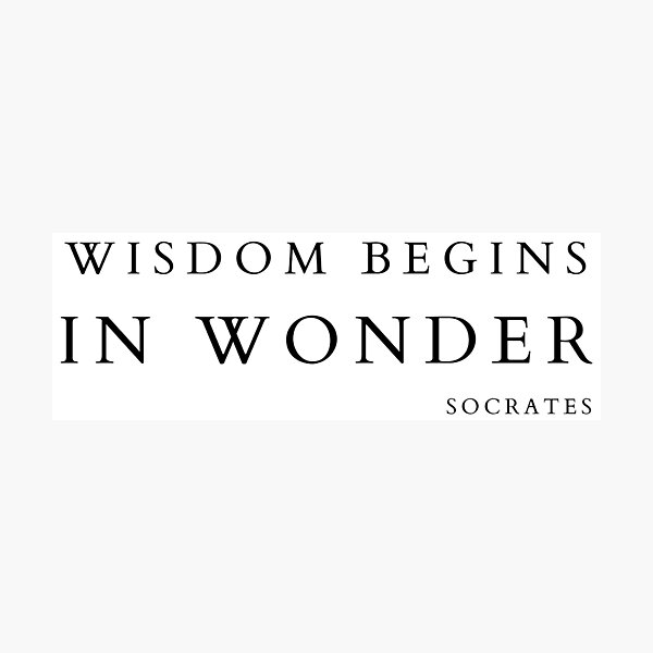 Item preview, Wisdom begins in wonder designed and sold by Arcano22.