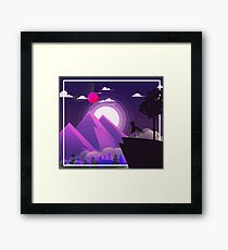 DnD Hero | Purple Scenic Mountain Landscape Framed Print
